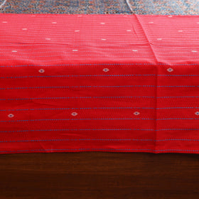 Red Jacquard with Ajrakh Modal Silk Patch Cotton Bedsheet Set