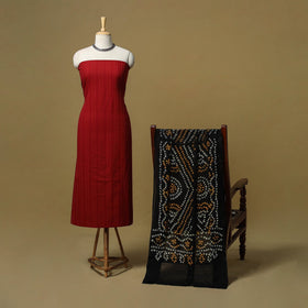 Jacquard cotton 2pc unstitched dress material 01