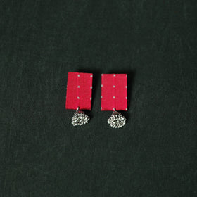 Jacquard cotton 2pc unstitched dress material with earrings