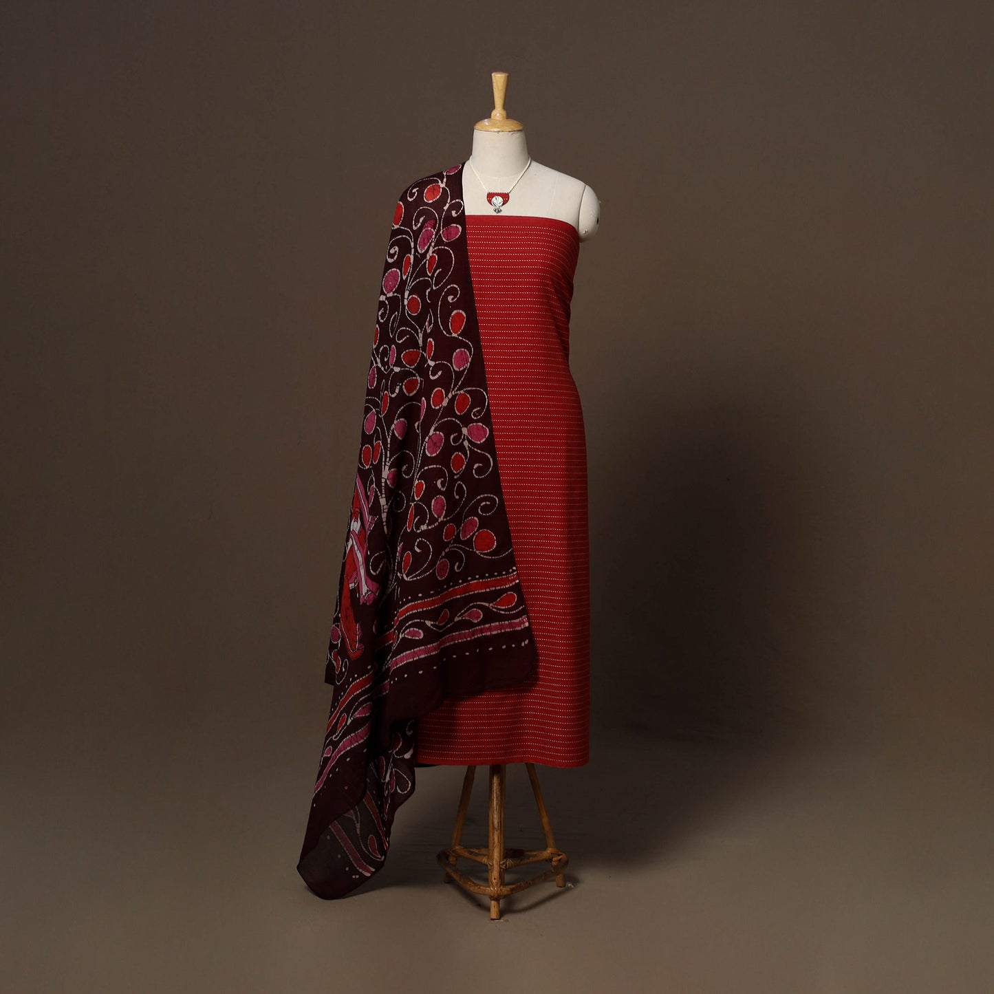 Jacquard cotton 2pc unstitched dress material
