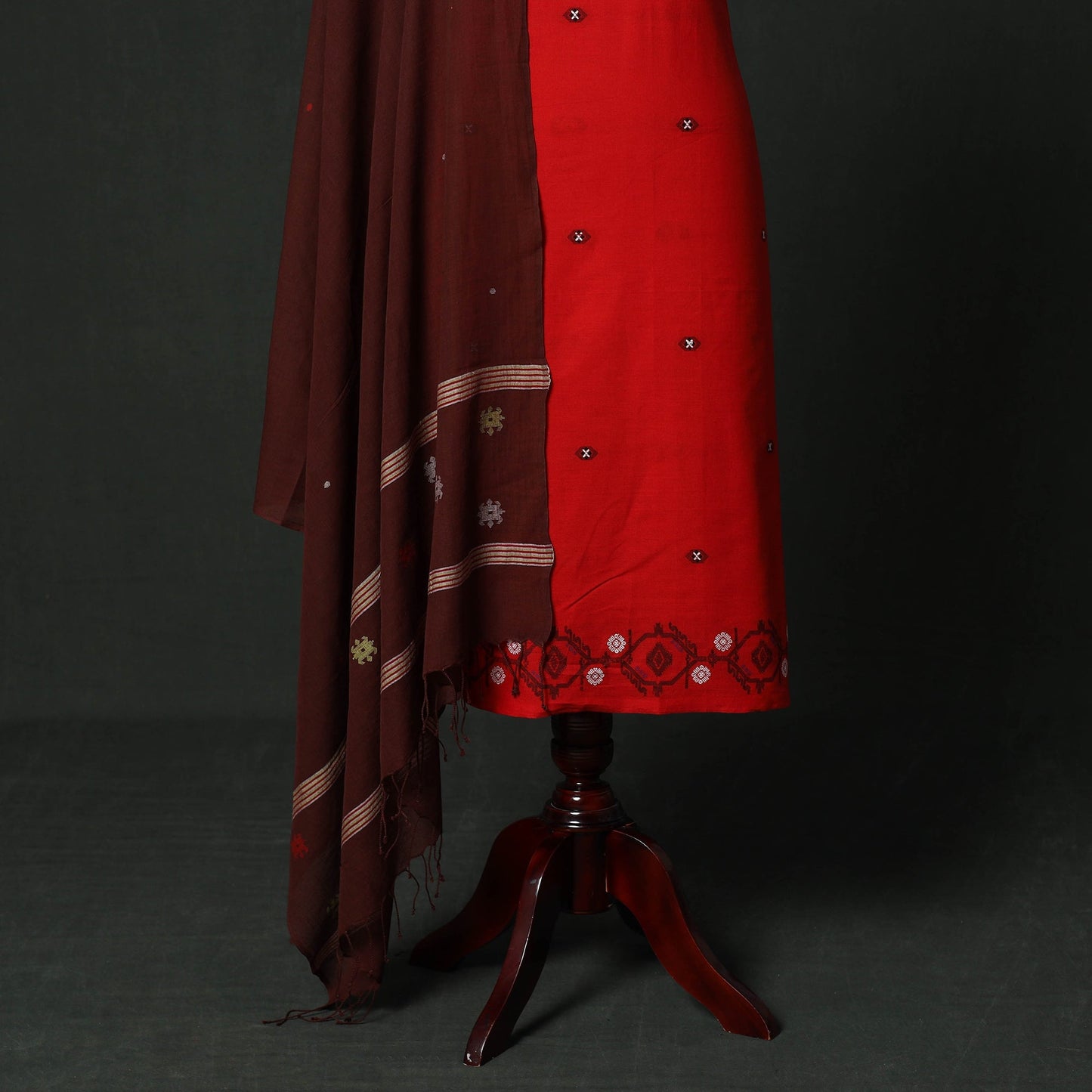 Jacquard cotton 2pc unstitched dress material