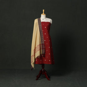 Jacquard cotton 2pc unstitched dress material