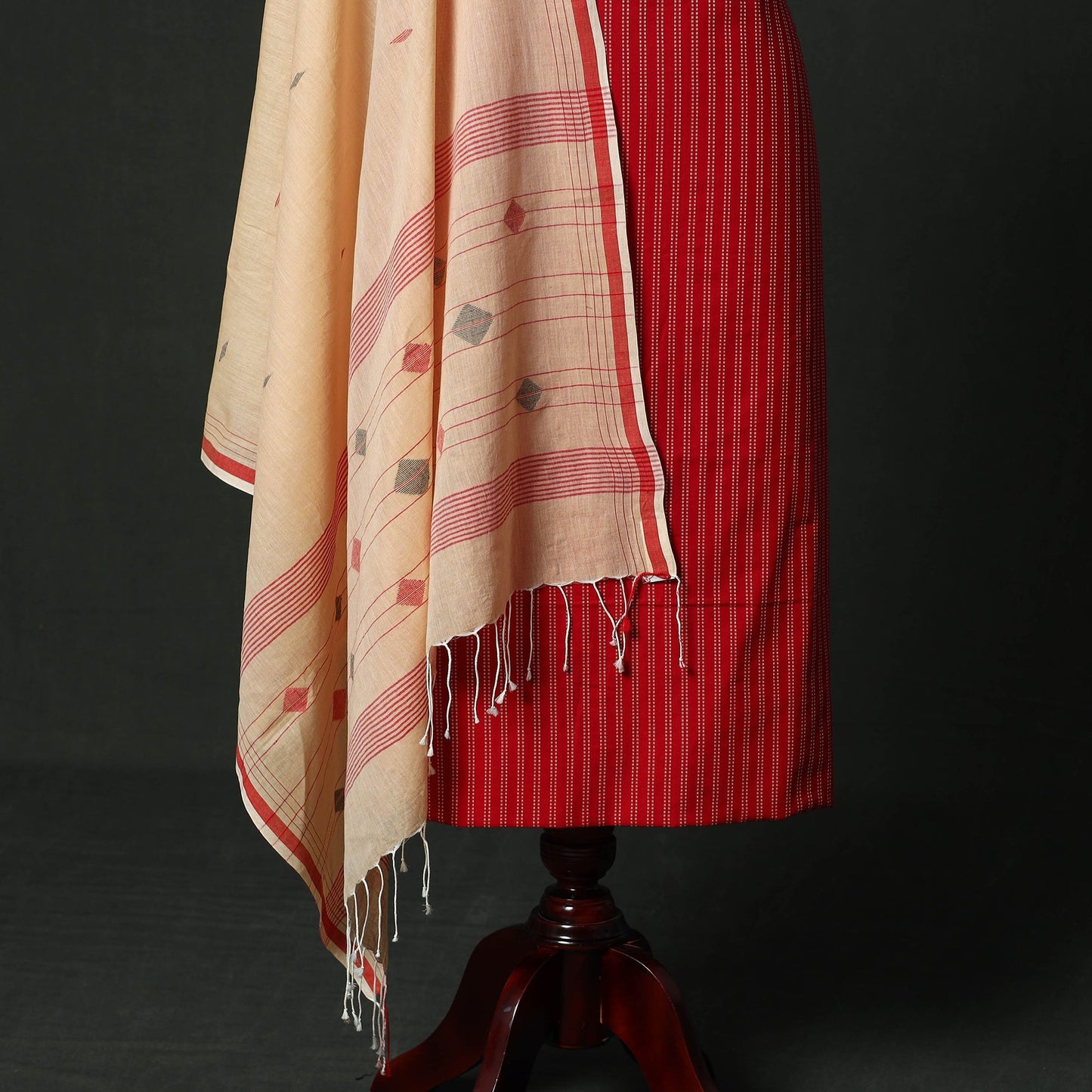 Jacquard cotton 2pc unstitched dress material