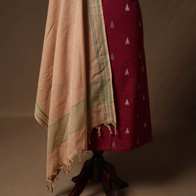 Jacquard cotton 2pc unstitched dress material