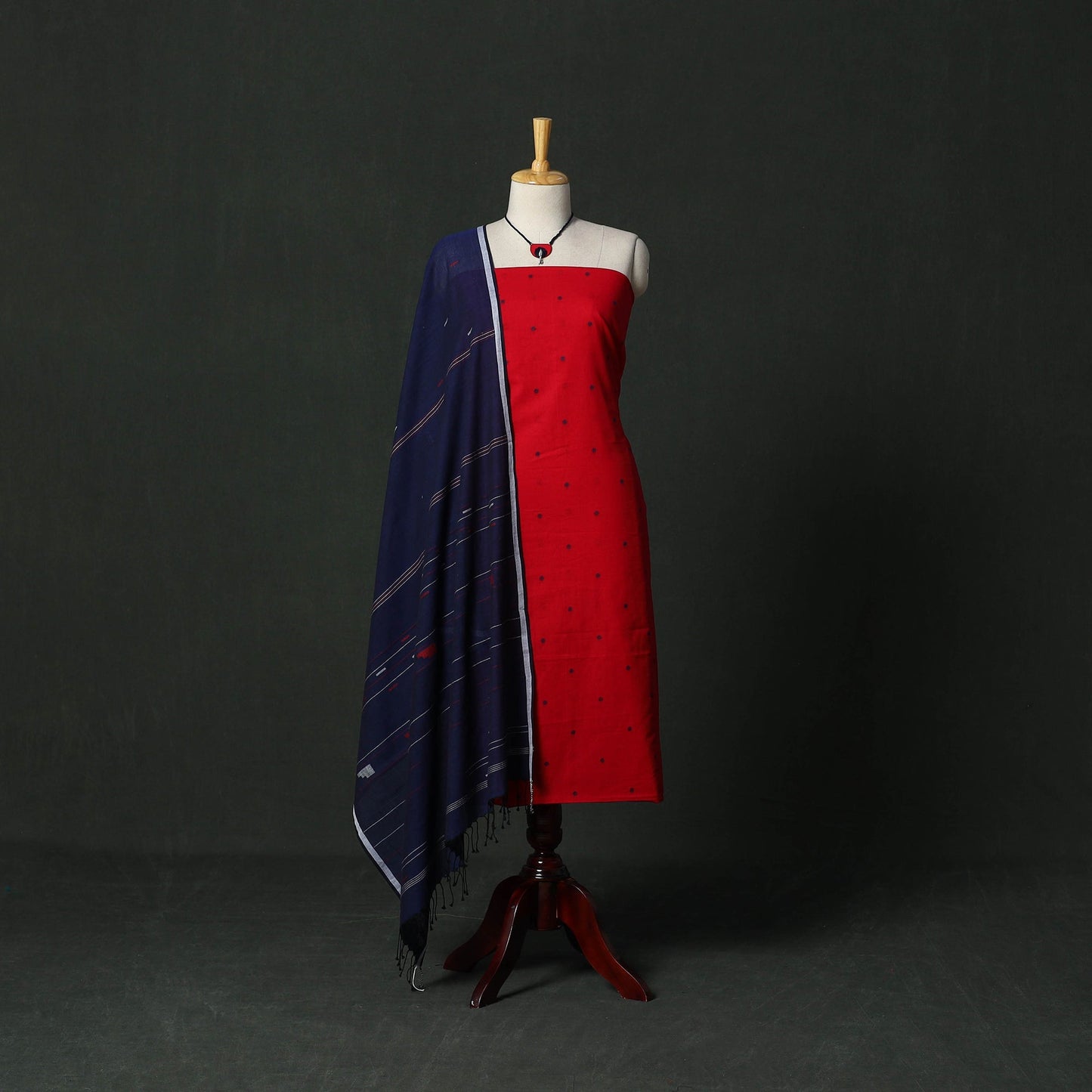 Jacquard cotton 2pc unstitched dress material