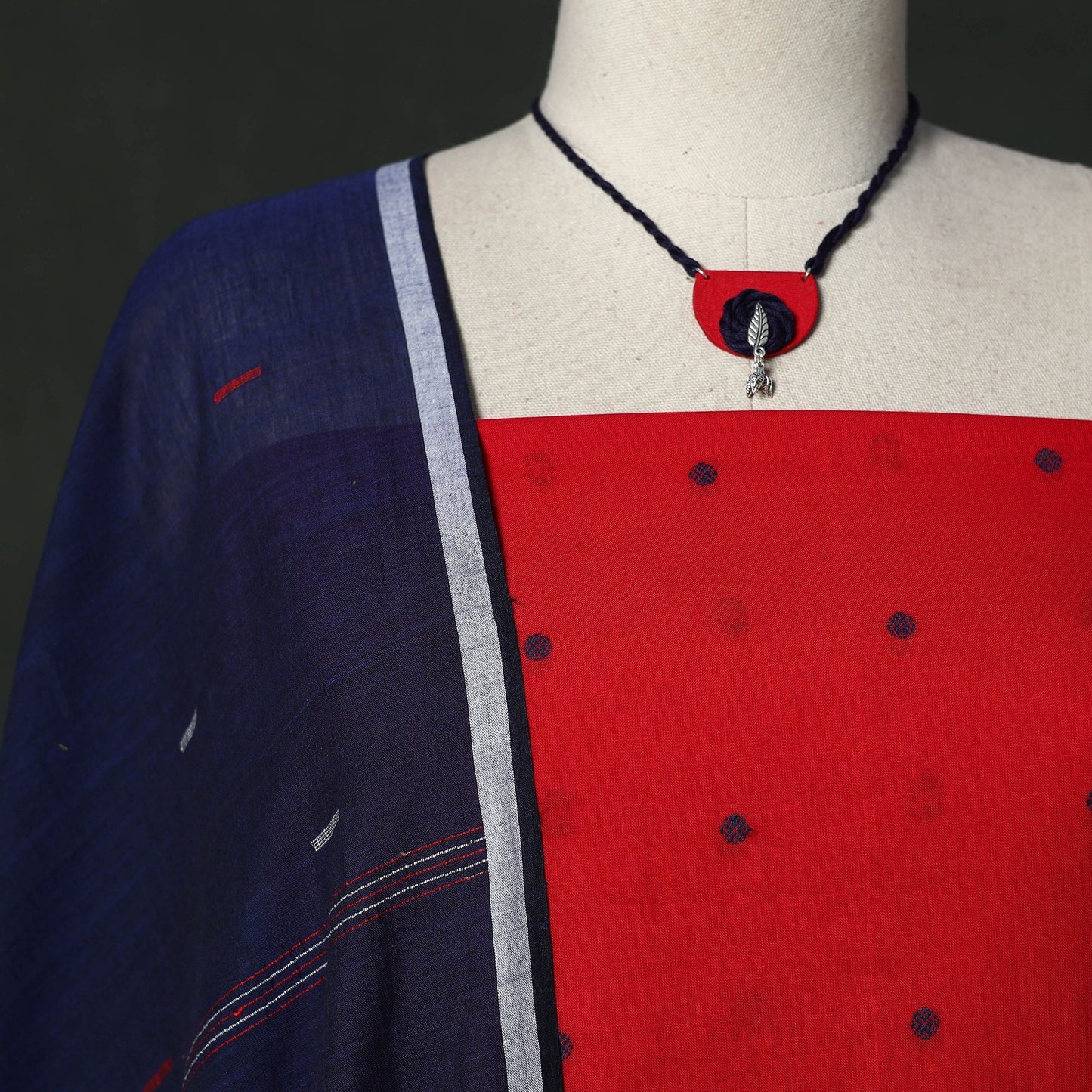 Jacquard cotton 2pc unstitched dress material