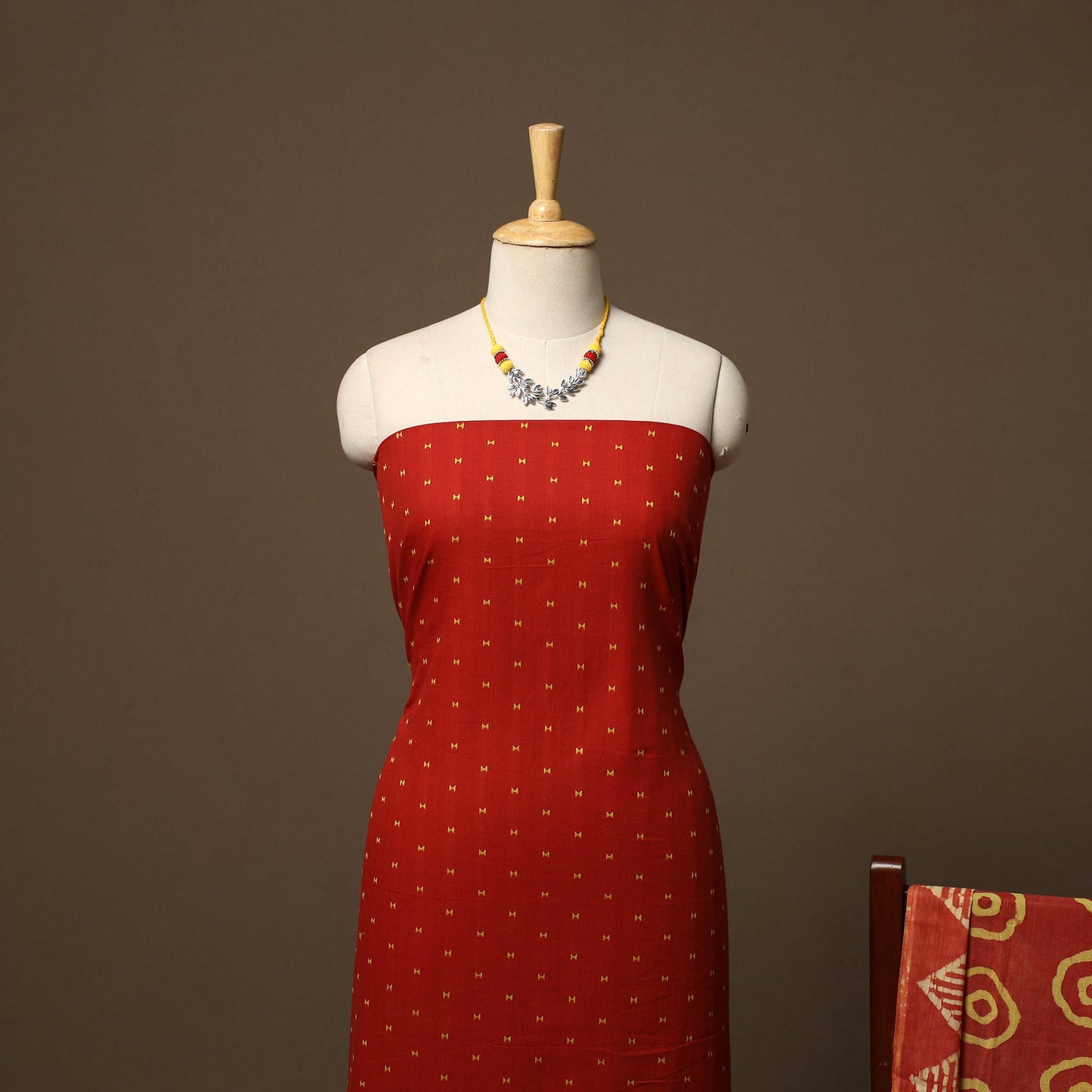 Jacquard cotton 2pc unstitched dress material