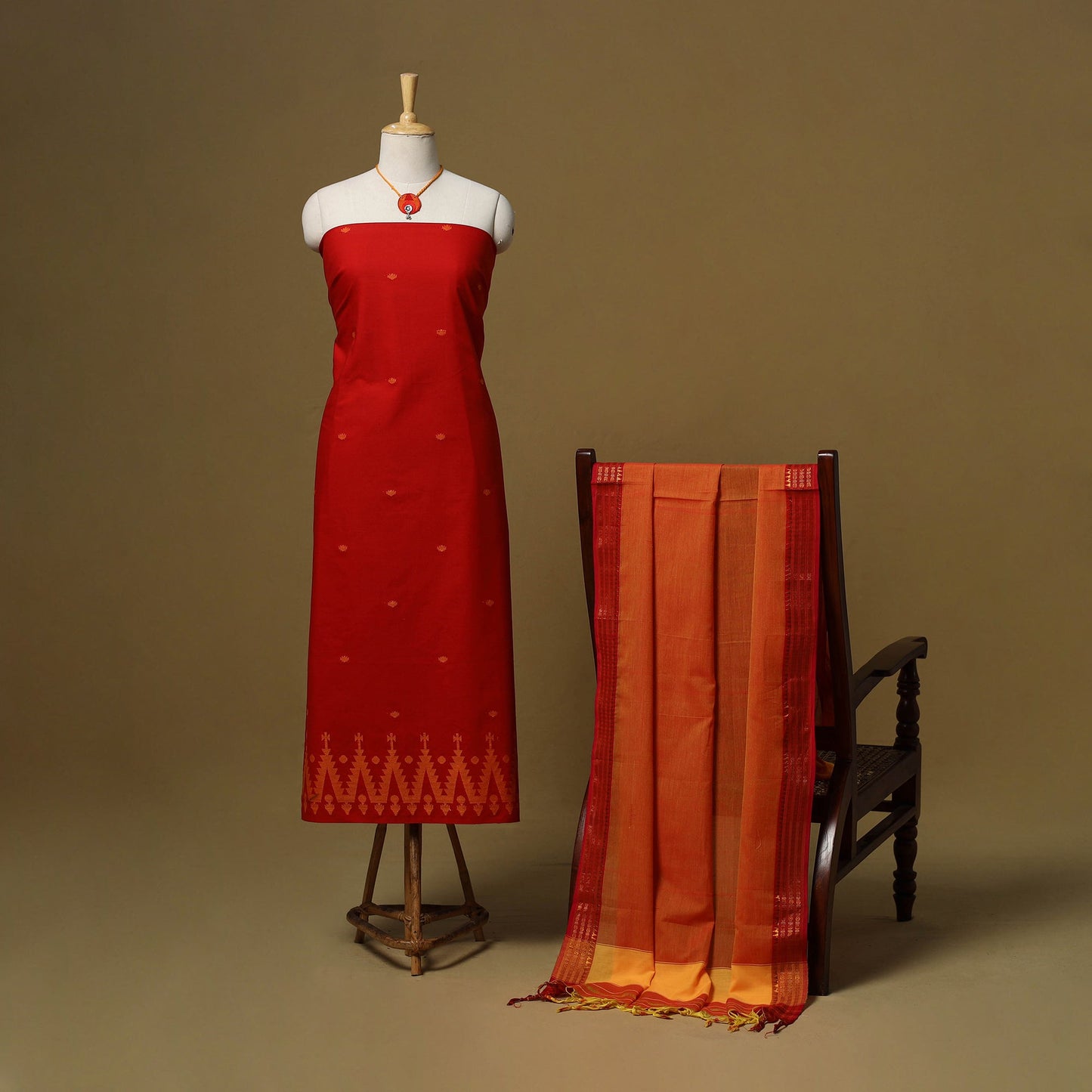 Jacquard cotton 2pc unstitched dress material