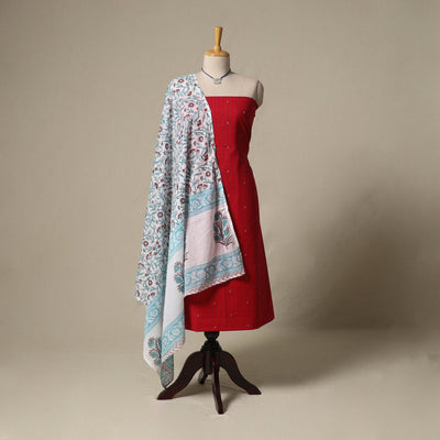 Jacquard cotton 2pc unstitched dress material