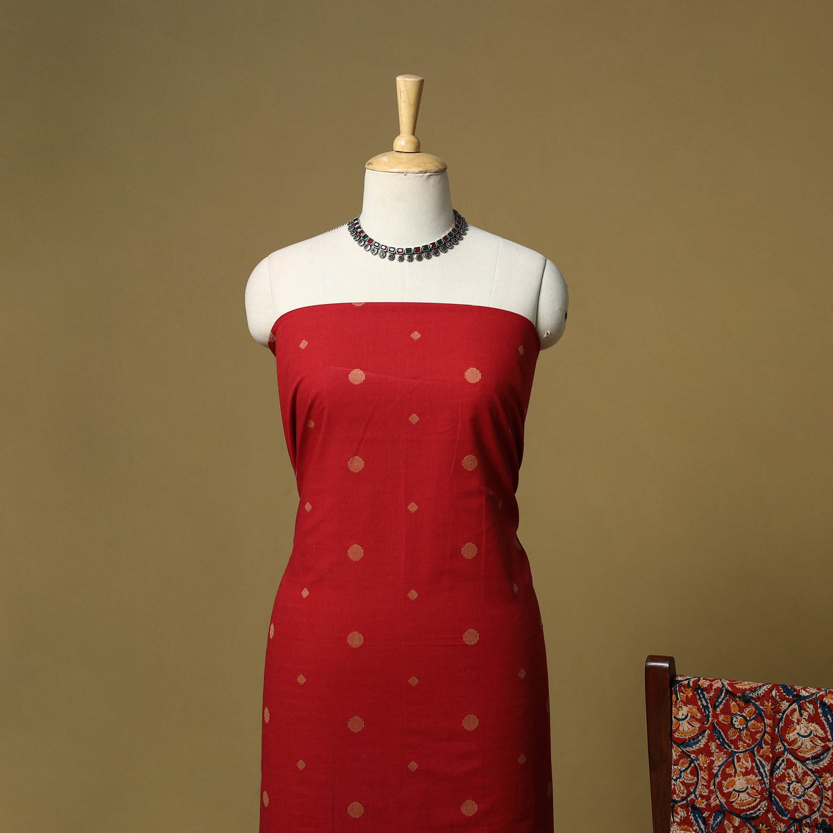 Jacquard cotton 3pc unstitched dress material 146