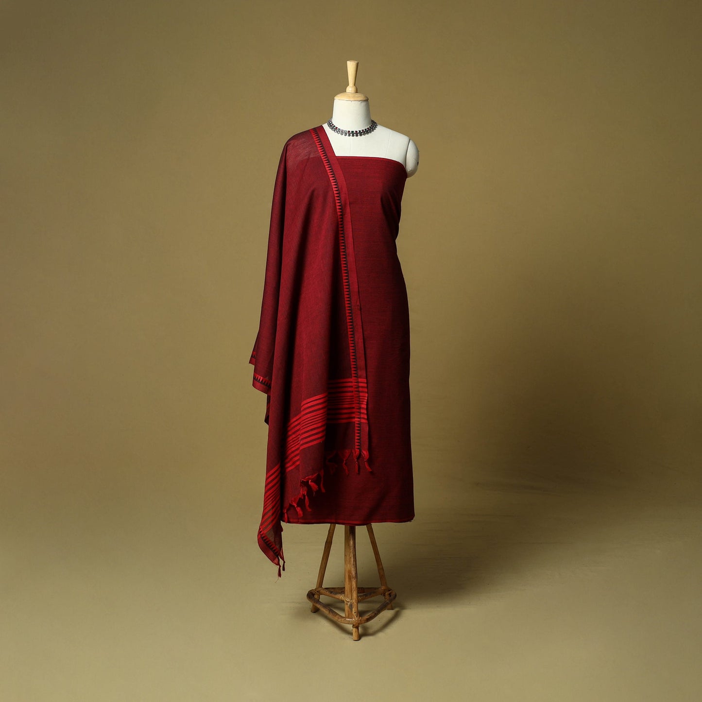 Jacquard cotton 3pc unstitched dress material 34
