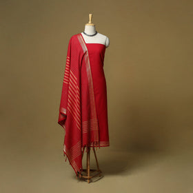 Jacquard cotton 3pc unstitched dress material 77