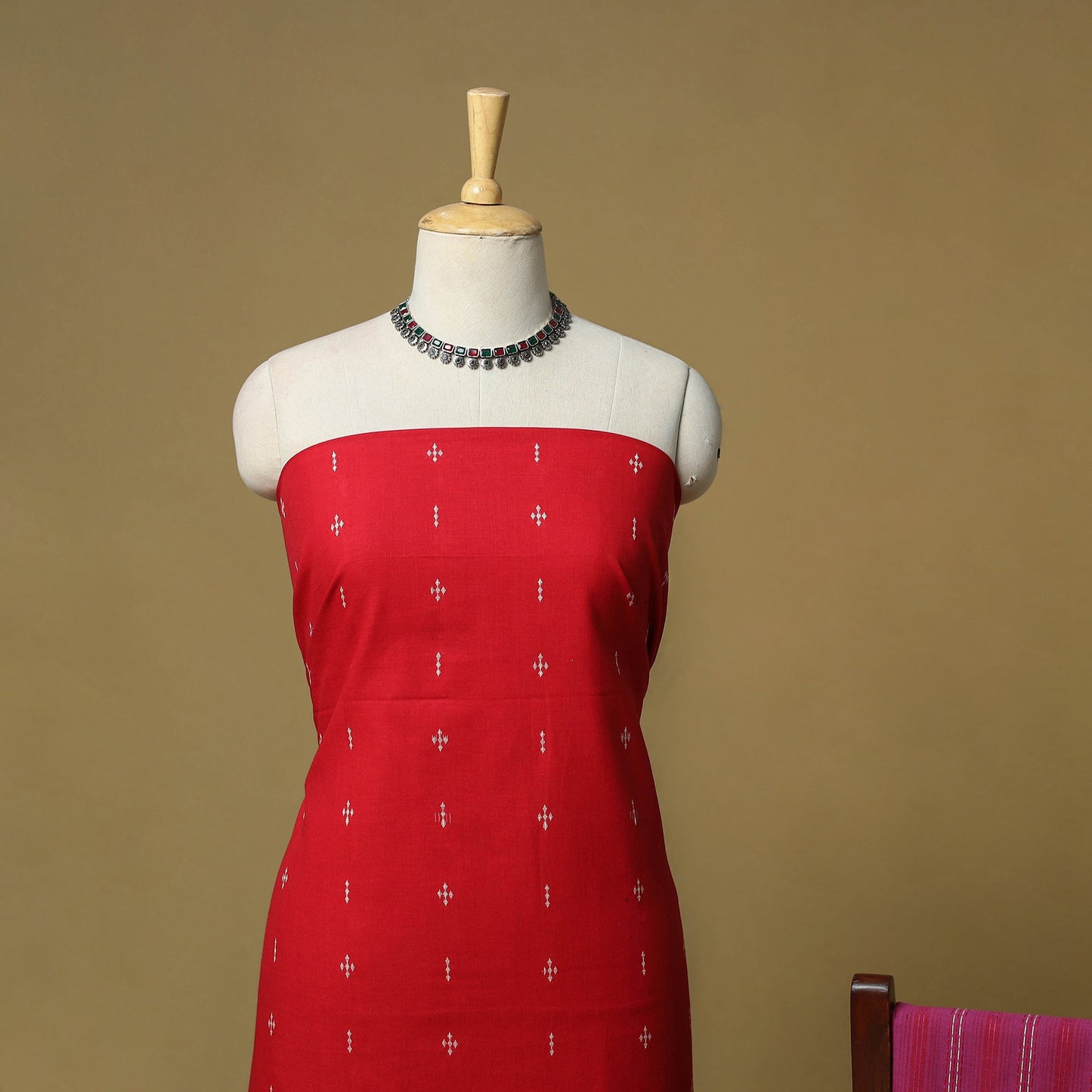Jacquard cotton 3pc unstitched dress material 94