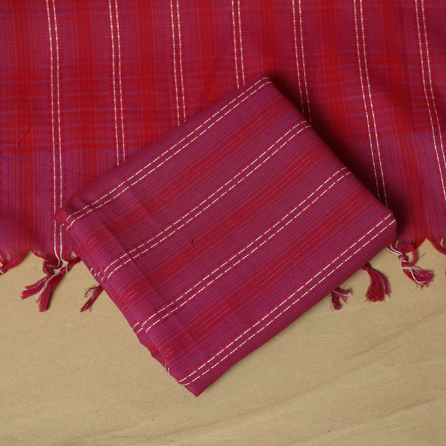 Jacquard cotton 3pc unstitched dress material 94