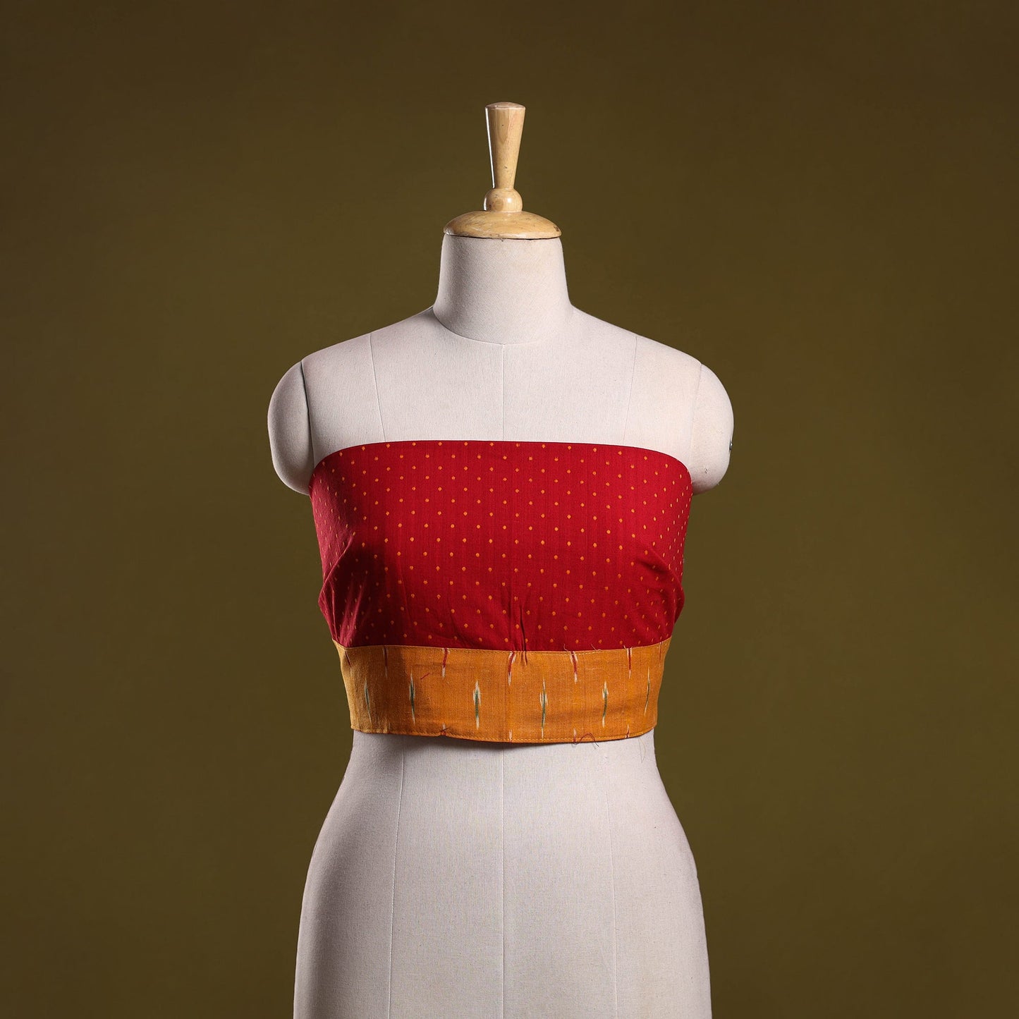 Jacquard cotton blouse piece 49 - handcrafted