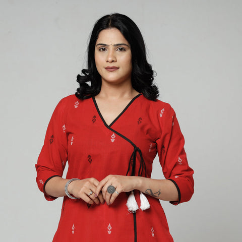 Buy Jacquard Cotton Long Kurta for Women