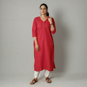  Jacquard Cotton Long Kurta for Women