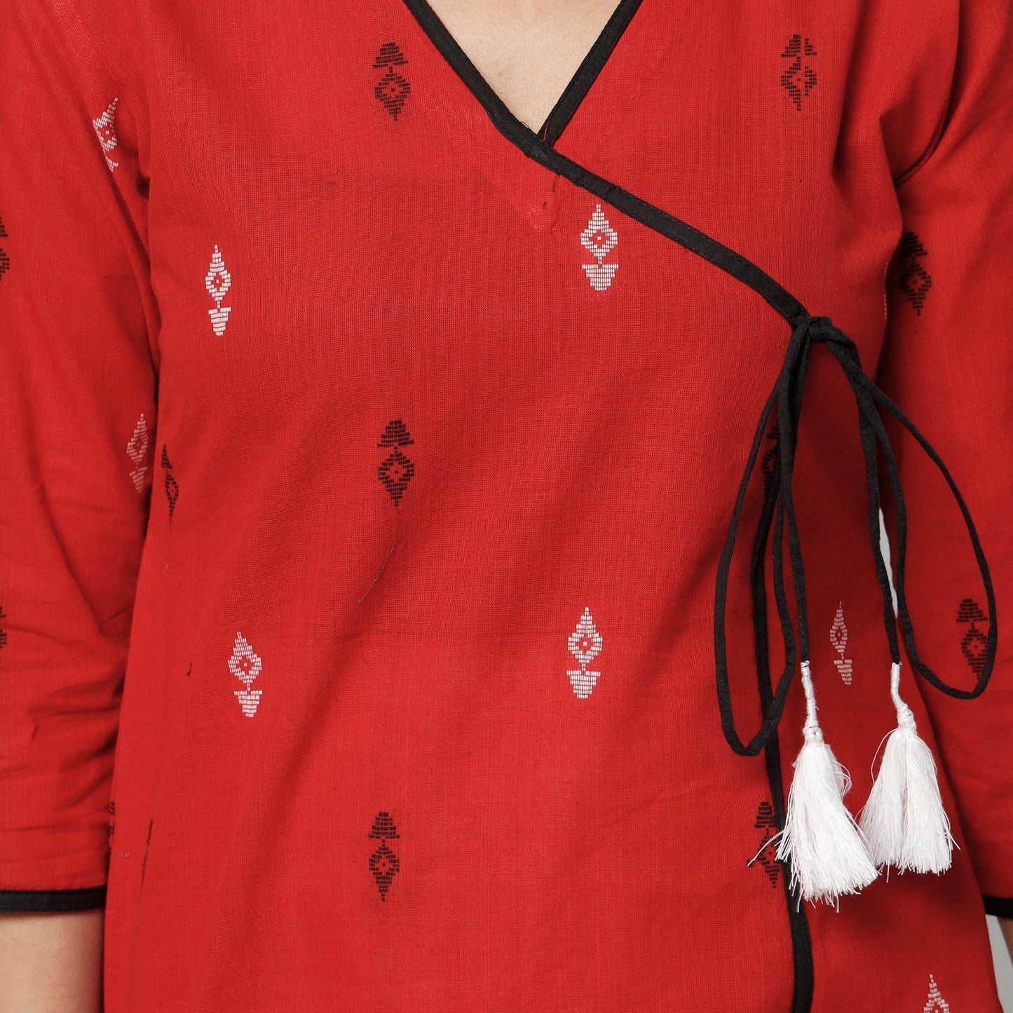 Buy Jacquard Cotton Long Kurta for Women