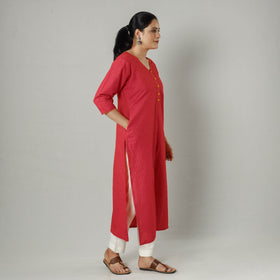  Jacquard Cotton Long Kurta for Women