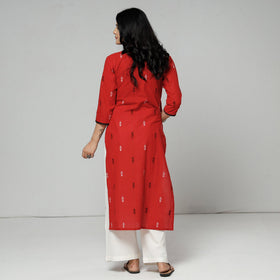 Buy Jacquard Cotton Long Kurta for Women