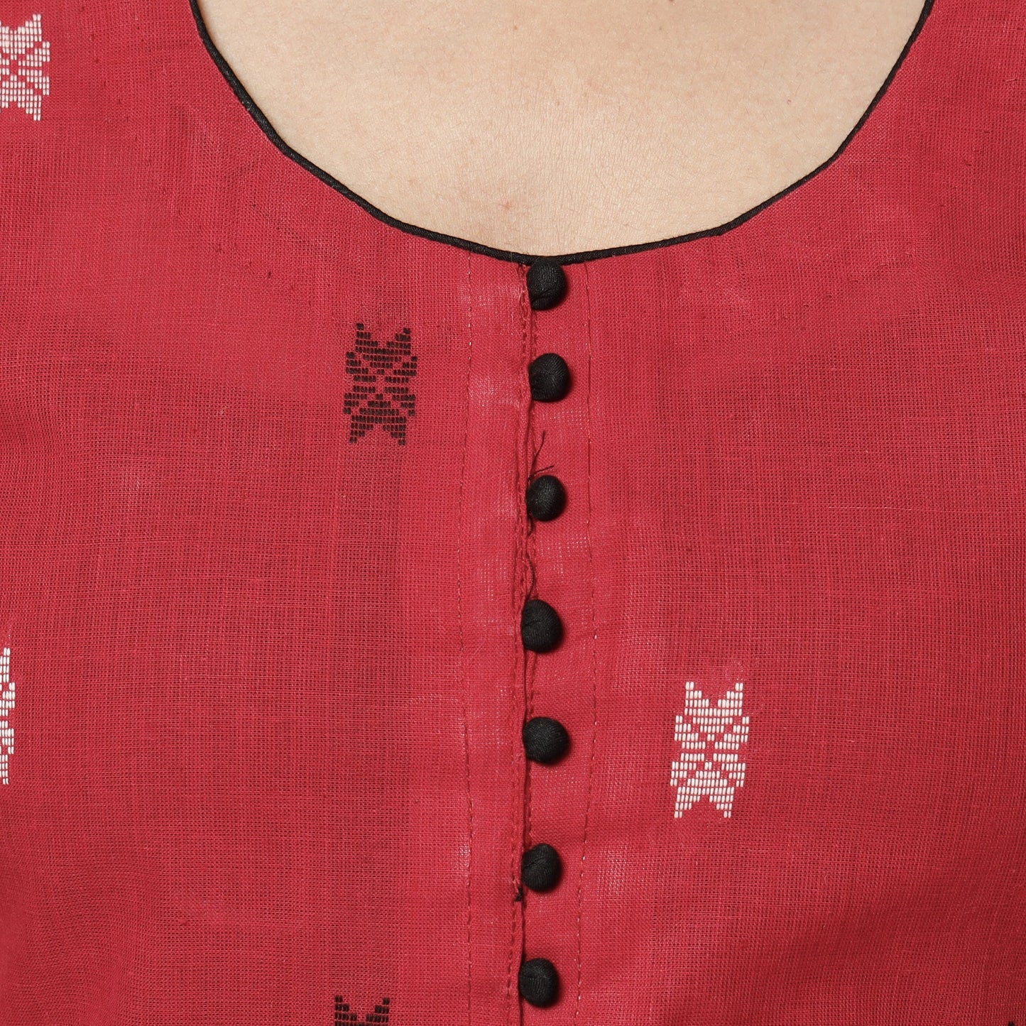  Jacquard Cotton Long Kurta for Women