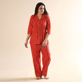 Buy Jacquard Cotton Top & Pyjama Night Suit Set Online at iTokri.com