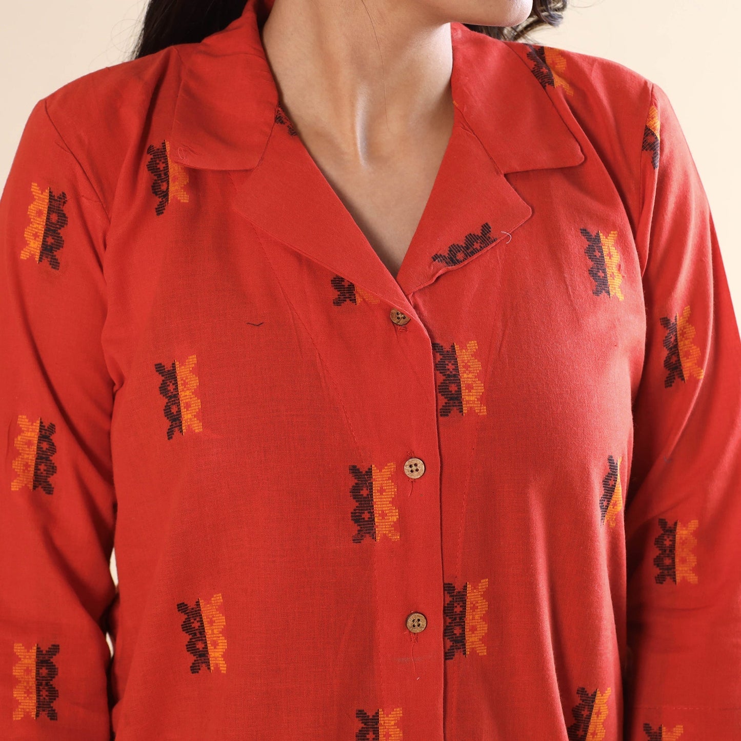 Buy Jacquard Cotton Top & Pyjama Night Suit Set Online at iTokri.com