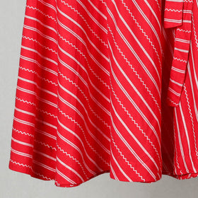 Red Elegant Jacquard Skirt for Women