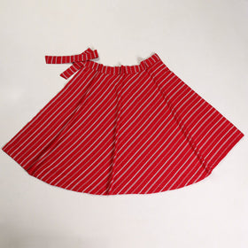 Red Elegant Jacquard Skirt for Women