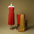 Jacquard embroidered cotton 3pc unstitched dress material
