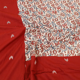 Buy Jacquard with Kalamkari Patch Cotton Bedsheet Set