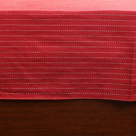 Red - jacquard with modal silk patch cotton bedsheet set 01