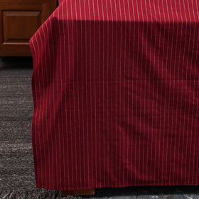 Red Jacquard with Ajrakh Modal Silk Patch Cotton Bedsheet Set