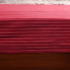 Red Jacquard with Ajrakh Modal Silk Patch Cotton Bedsheet Set