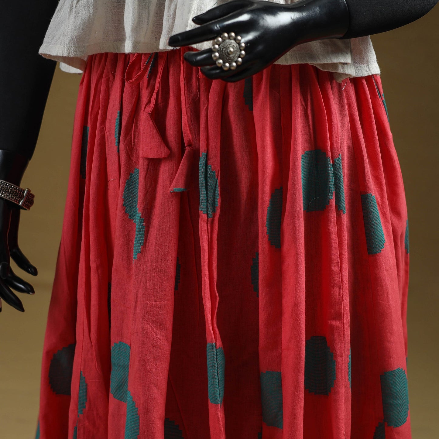Jacquard patchwork 24 kali cotton long skirt 23