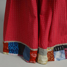Red - Jacquard Patchwork 24 Kali Cotton Long Skirt 35