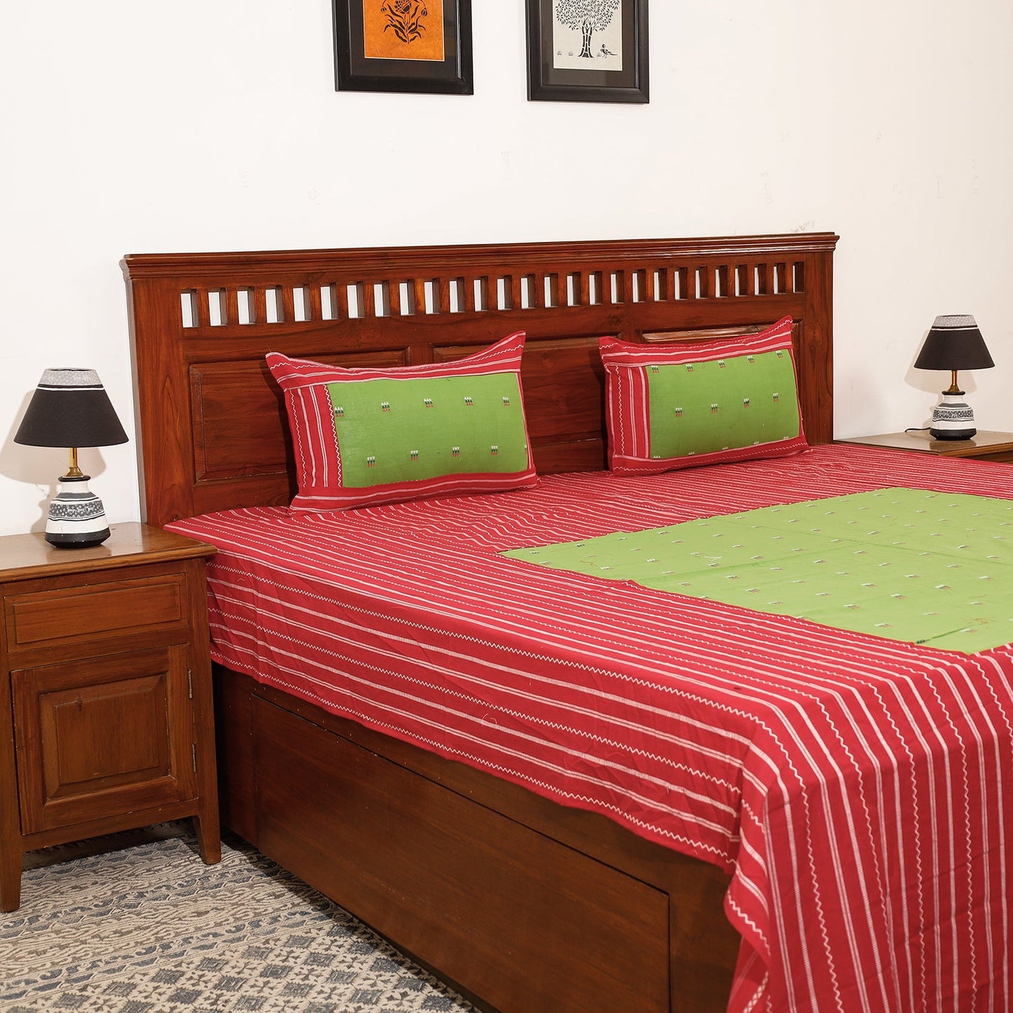 jacquard double bed cover set