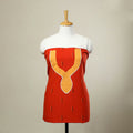 Buy Red Jacquard Patchwork Cotton Kurta Material