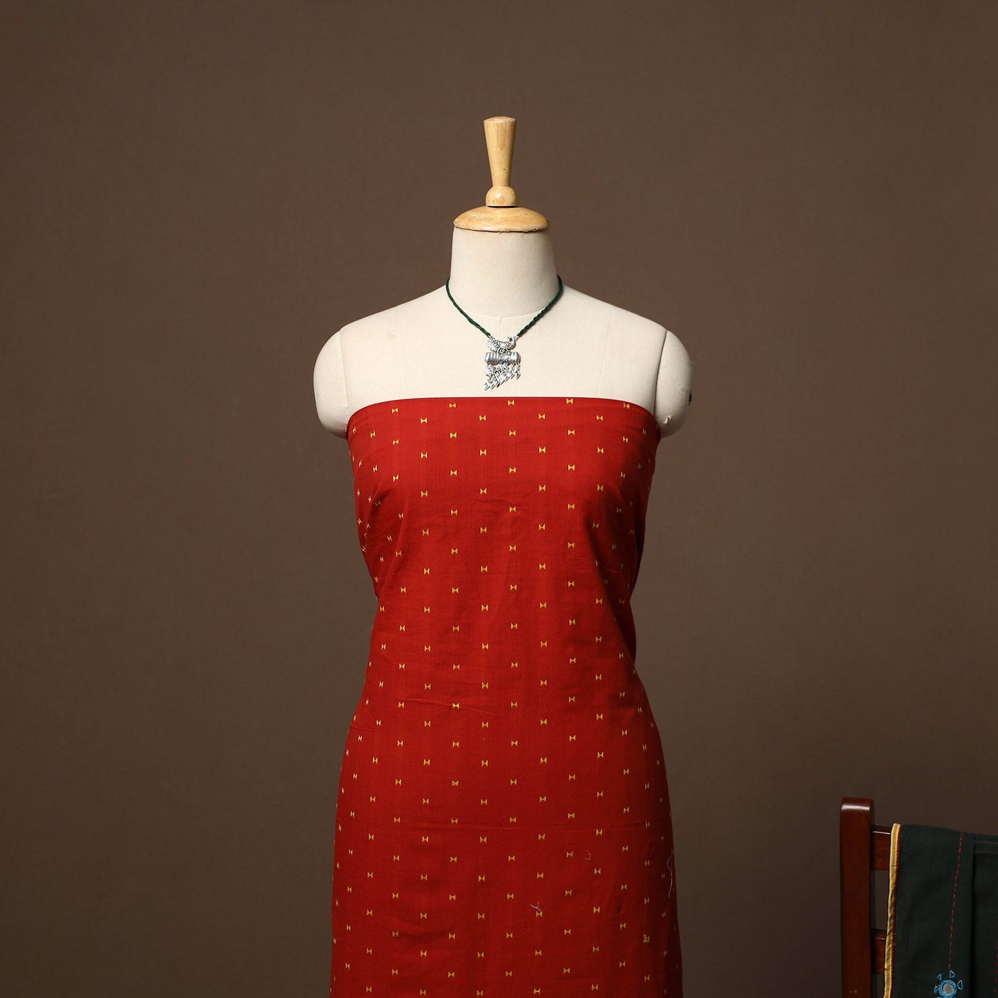 Jacquard weave cotton 2pc unstitched dress material