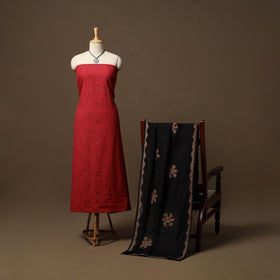 Jacquard weave cotton 2pc unstitched dress material