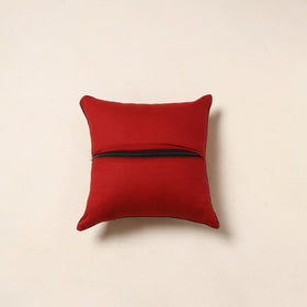 Red - jacquard weave cotton cushion cover 03 - handcrafted