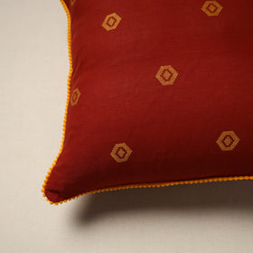 Jacquard weave cotton cushion cover 04 - handcrafted