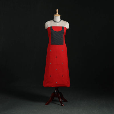 Jacquard weave cotton patchwork unstitched kurta material