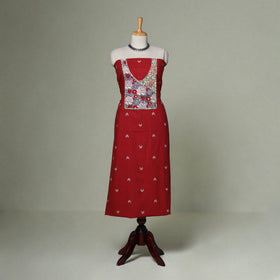 Jacquard weave cotton patchwork unstitched kurta material