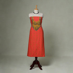 Jacquard weave cotton patchwork unstitched kurta material