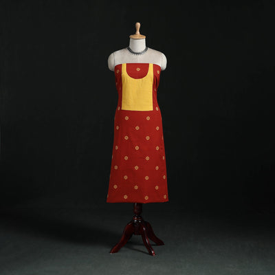 Jacquard weave cotton patchwork unstitched kurta material