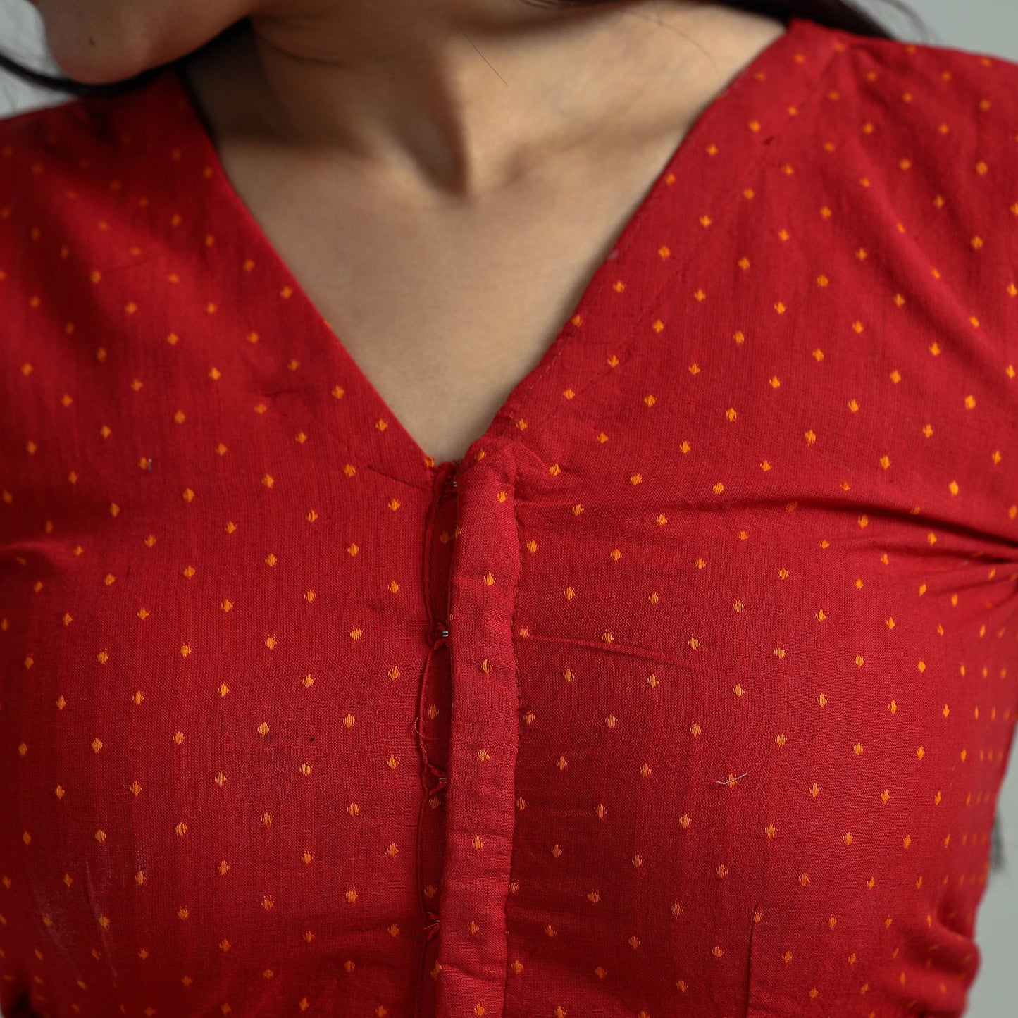 Buy Jacquard Weave Cotton Stitched Blouse 