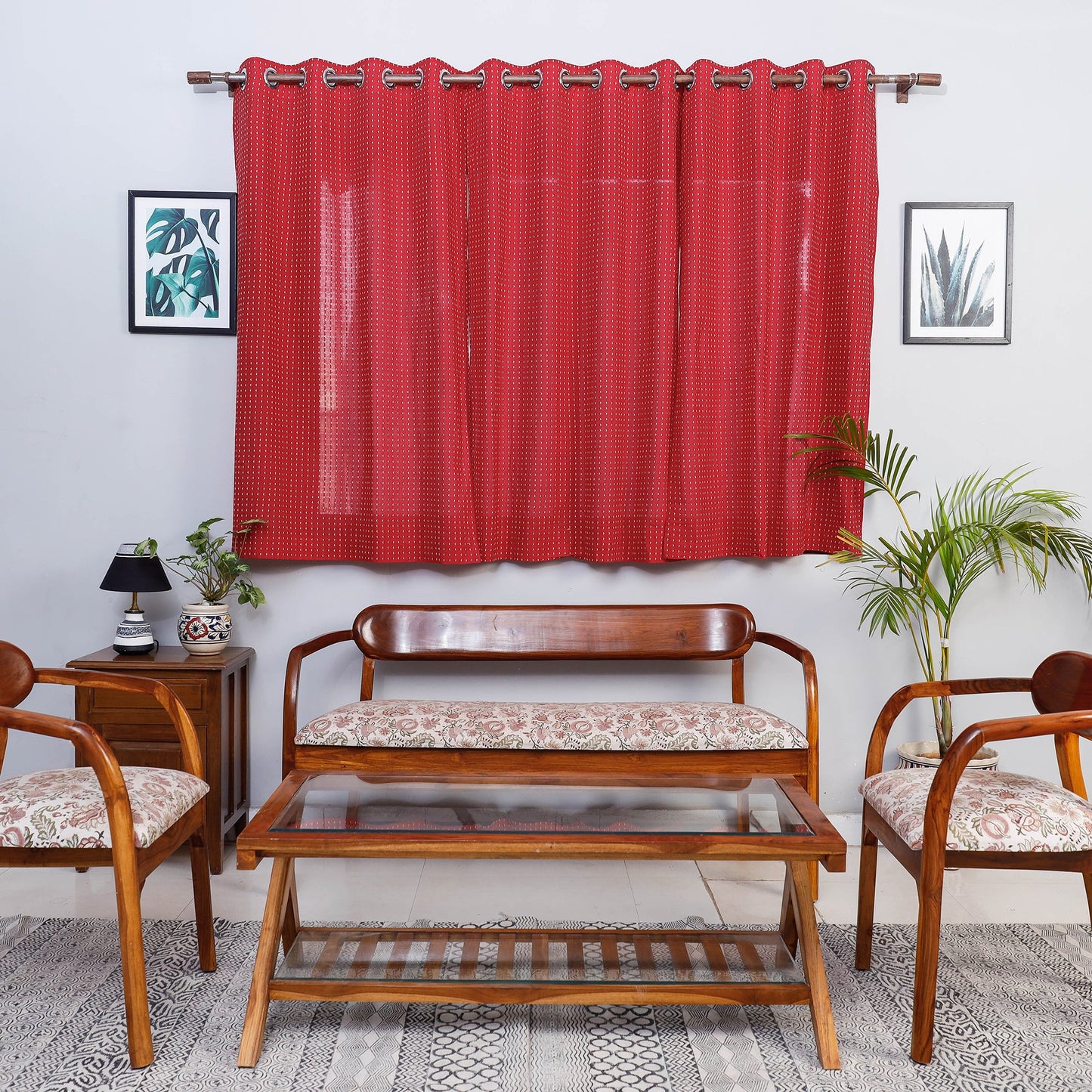 Buy Jacquard Weave Cotton Window Curtain Online at iTokri.com