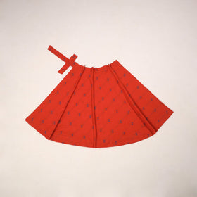 Jacquard weave cotton wrap around skirt 01 - handcrafted