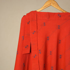 Jacquard weave cotton wrap around skirt 01 - handcrafted